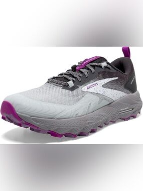 Brooks Cascadia 17 Women Size 8.5 B Oyster Blackened Pearl Purple Sneakers Shoes
